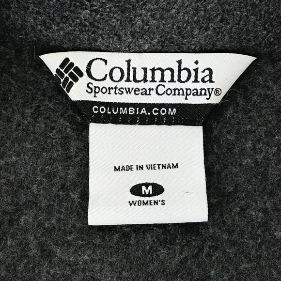 Columbia Full Zip Fleece Vest Women’s Size Medium Gray Pockets Outdoor Winter - Picture 12 of 13